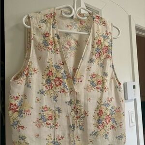 Giorgio Sant Angelo - Floral Button-Down Blouse
